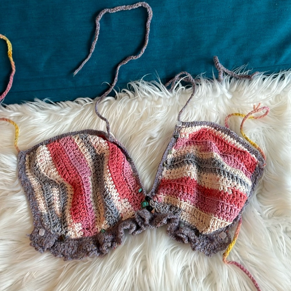 💝 10/$10 💝 Handcrafted Plus Size Crochet Halter Top